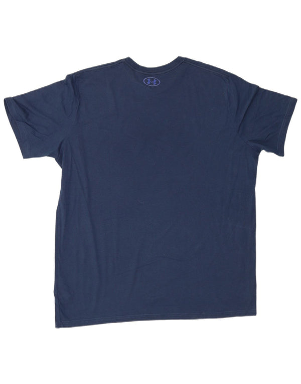 Under Armour Herren-Grafik-T-Shirt-Oberteil XL aus marineblauer Baumwolle