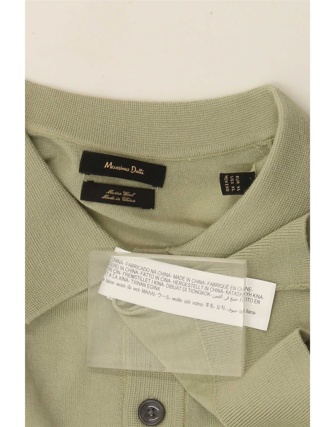 Massimo Dutti Herren Rollkragenpullover Pullover XL Grüne Wolle
