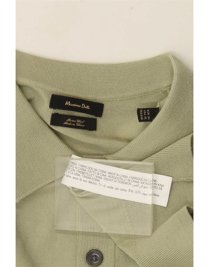 Massimo Dutti Herren Rollkragenpullover Pullover XL Grüne Wolle