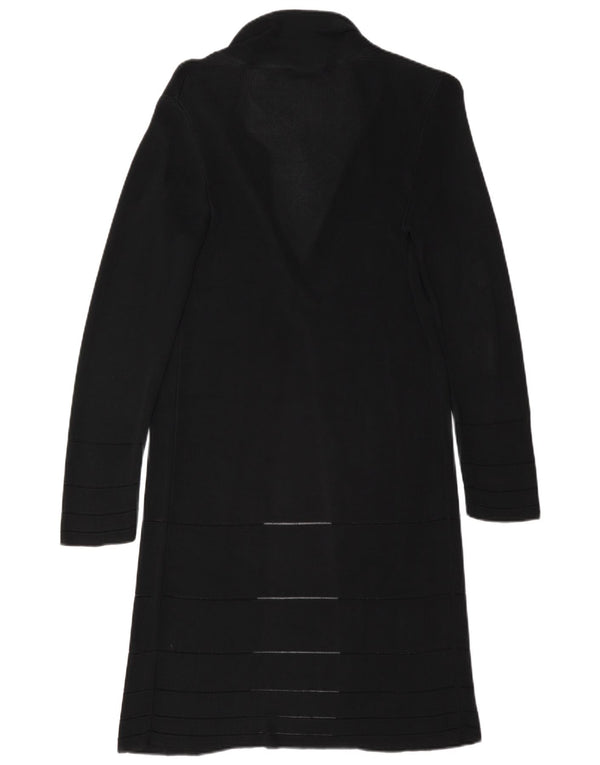 Marks & Spencer Damen Durchsichtiger Cardigan-Pullover UK 12 Medium Schwarz