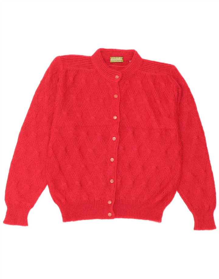 Vintage Damen Strickjacke IT 44 Medium Red Mohair