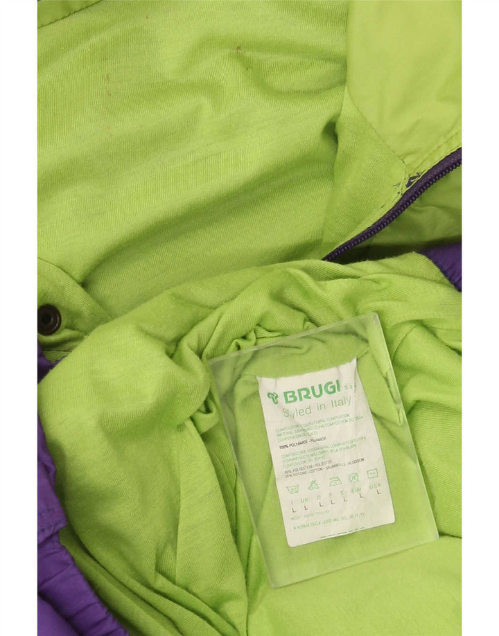 Brugi Herren Pullover Regenjacke UK 40 Large Lila Colourblock Polyamid