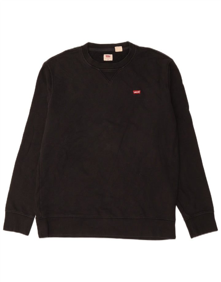 Levi's Herren-Sweatshirt-Pullover aus mittelschwarzer Baumwolle