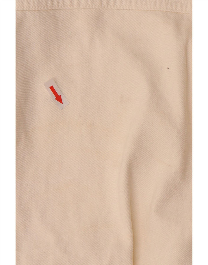 ZARA Damen Übergroße Jeansjacke UK 10 Small Weiße Baumwolle