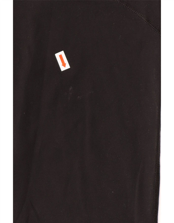 NIKE Womens Dri Fit Capri Leggings UK 14 Large Schwarz Polyester