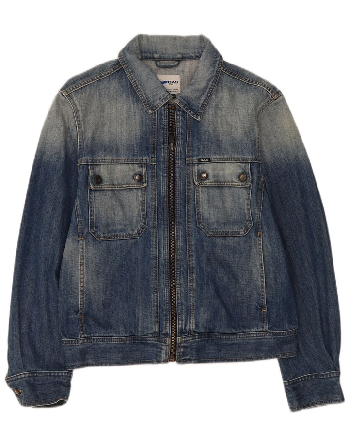 Gas Herren Jeansjacke UK 38 Mittelblau