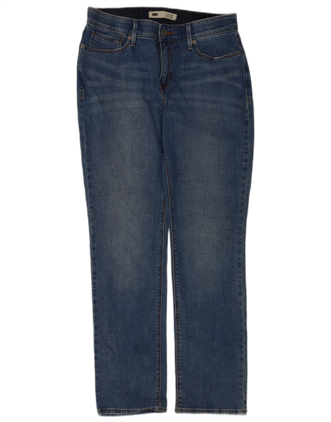 Levi's Damen 525 Straight Jeans US 8 Medium W30 L30 Blaue Baumwolle