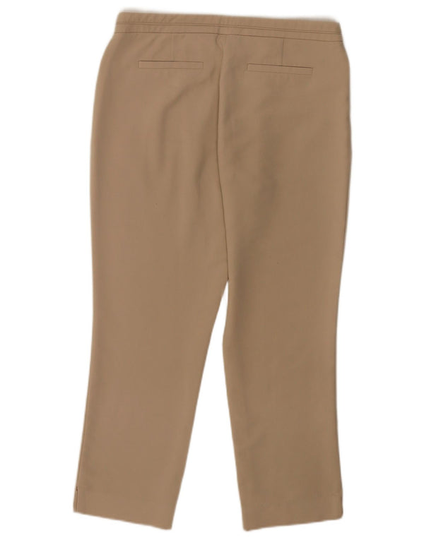 Monsoon Damen Slim Cropped-Hose UK 10 Small W30 L25 Beige Baumwolle