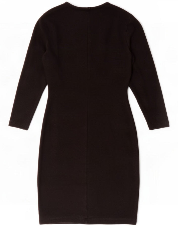 St Michael Damen Langarm-Basic-Kleid UK 12 Medium Black