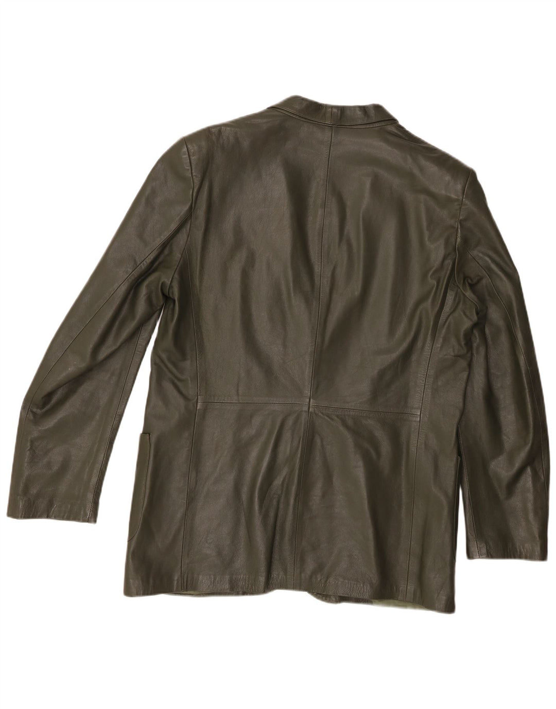 Vintage Herren 2 Knopf Leder Blazer Jacke IT 52 XL Grünes Leder