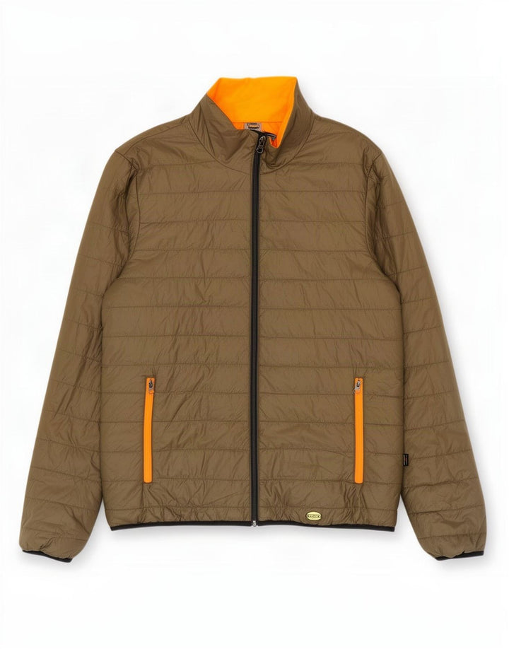 Diadora Herren Utility Reversible Wattierte Jacke UK 42 XL Khaki Polyester