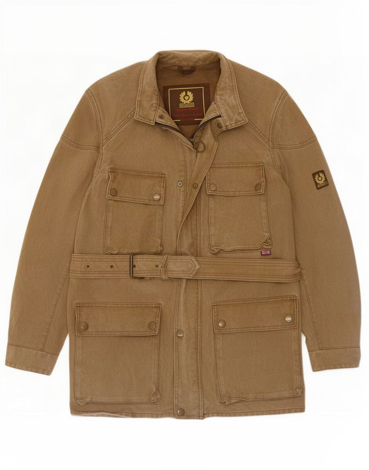Belstaff Herren Utility Jacke UK 38 Mittelbraune Baumwolle