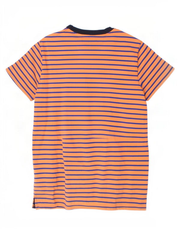 Sun68 T-Shirt-Oberteil für Jungen, 9–10 Jahre, orange gestreift, Baumwolle