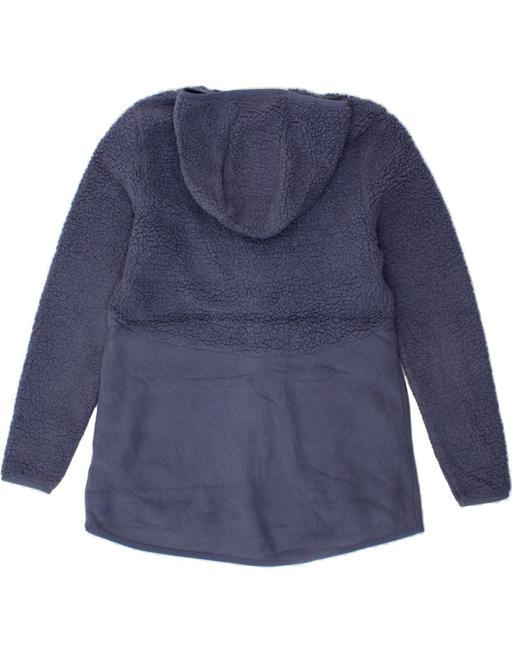 FILA Womens Hooded Fleece Jacket UK 16 Large Blue Polyester Vintage Fila and Second-Hand Fila from Messina Hembry 