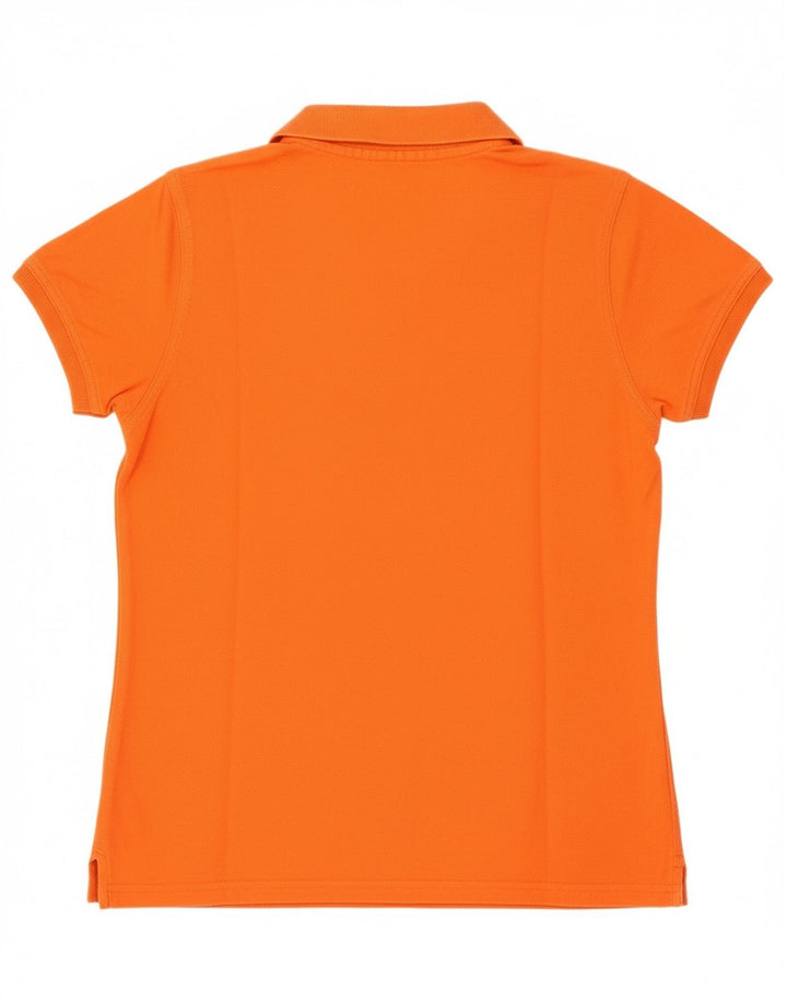 Reebok Damen Poloshirt UK 12 Medium Orange Baumwolle