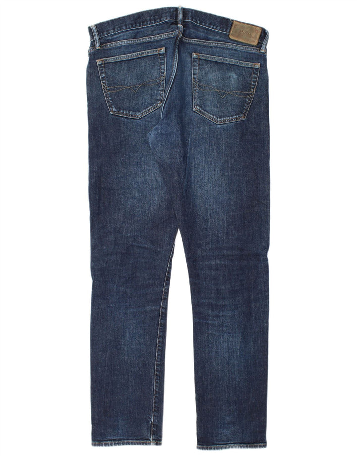 POLO RALPH LAUREN Herren Slim Jeans W34 L32 Blaue Baumwolle