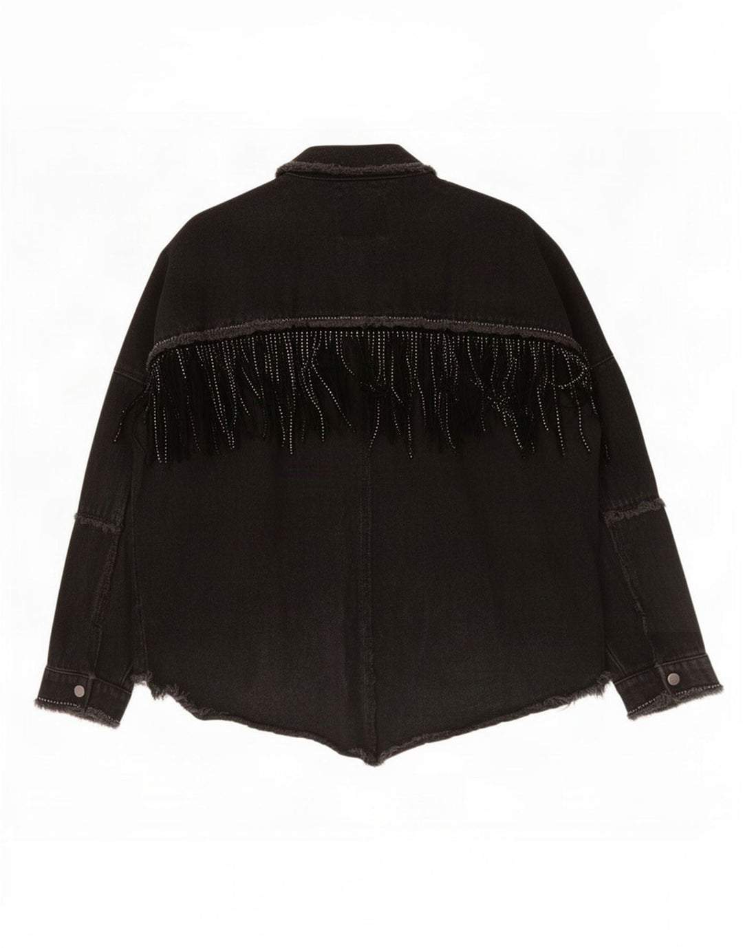 Zara Damen Western-Oversize-Jeansjacke UK 6 XS Schwarz