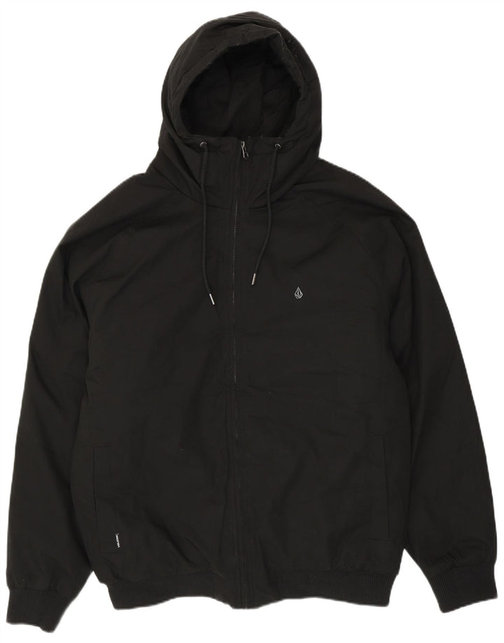VOLCOM Herren Bomberjacke mit Kapuze UK 40 Large Schwarz