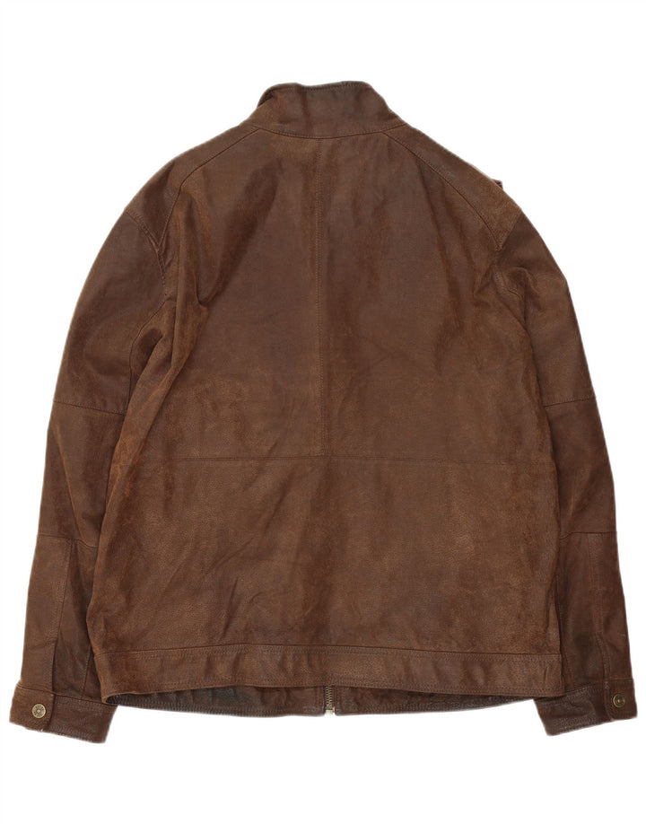 Marks & Spencer Herren Lederjacke UK 42 XL Braunes Leder