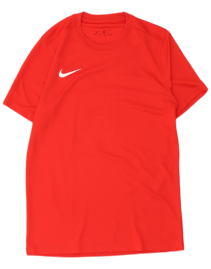 Nike Herren Dri Fit Grafik-T-Shirt-Oberteil, großes rotes Polyester