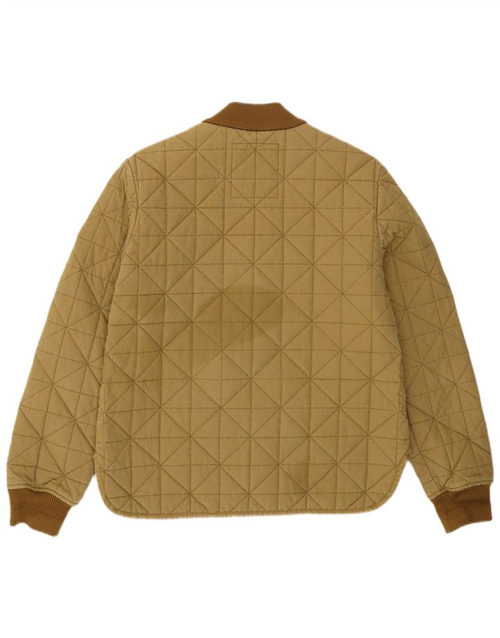 Superdry Damen Steppjacke UK 10 Small Khaki Baumwolle