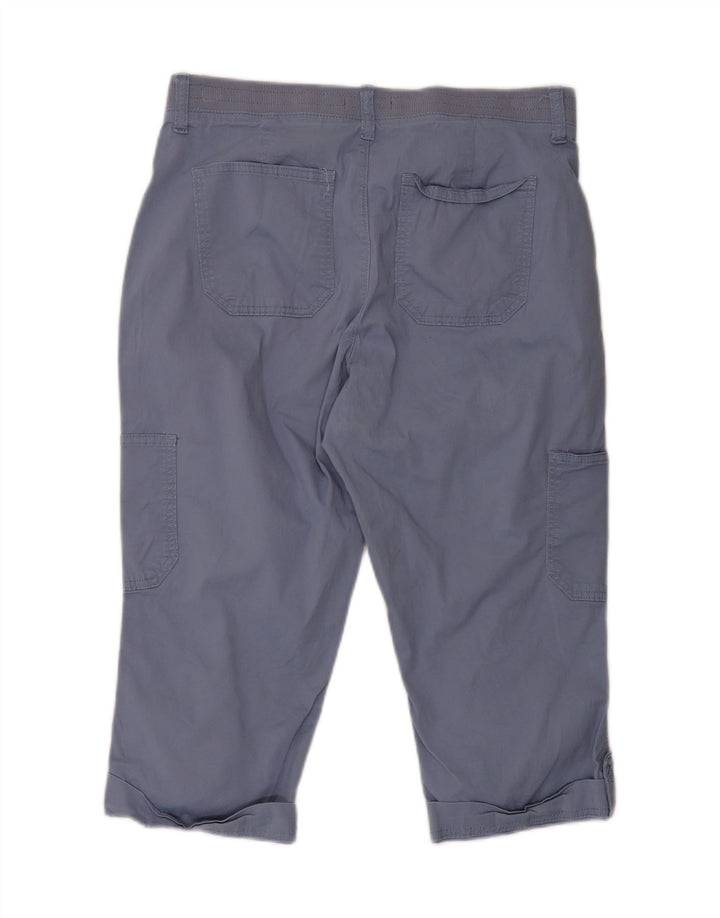 LEE Womens Mid Rise Relaxed Fit Cargo Capri Trousers Medium W34 L19 Blue Vintage Lee and Second-Hand Lee from Messina Hembry 