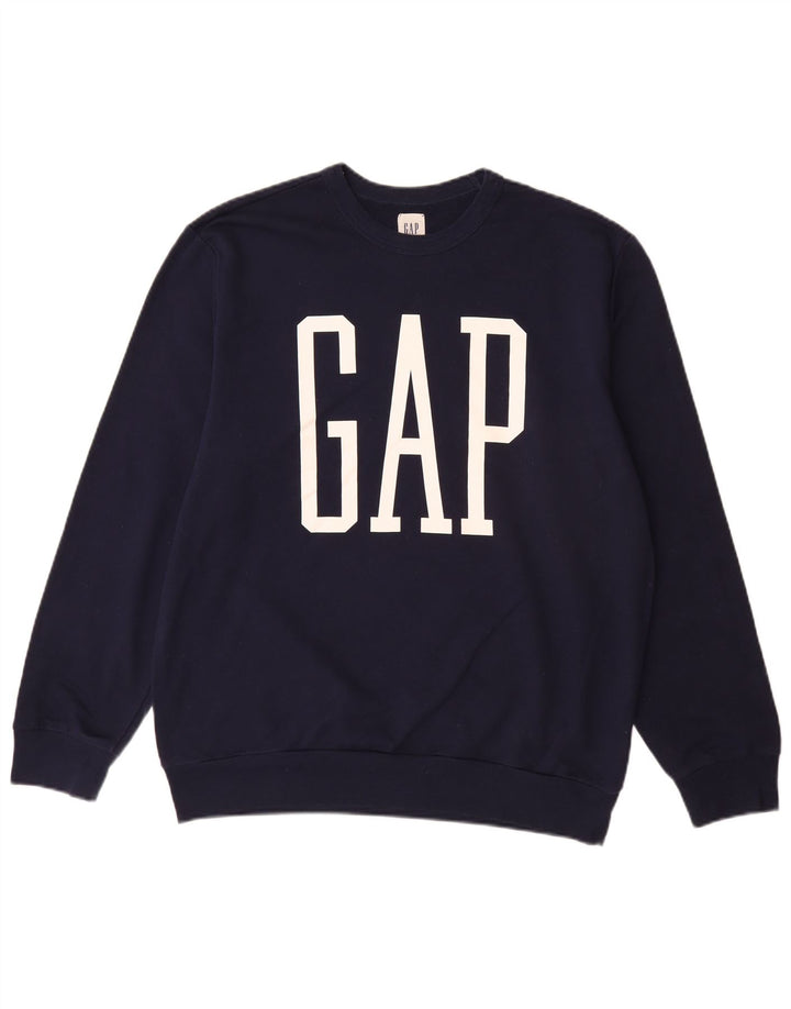 GAP Herren-Sweatshirt mit Grafik, groß, marineblau, Baumwolle