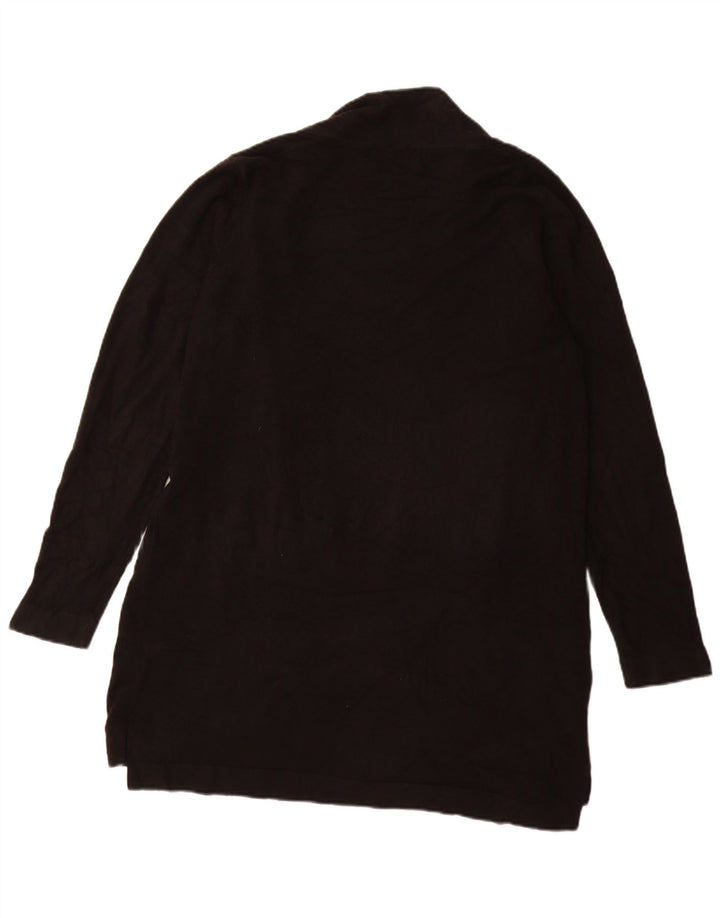 Marks & Spencer Damen Longline Open Cardigan Pullover UK 16 Large Schwarz