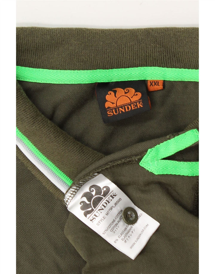 Sundek Herren Poloshirt 2XL Grüne Baumwolle