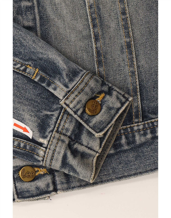 Lee Damen Rider Jeansjacke UK 12 Mittelblaue Baumwolle