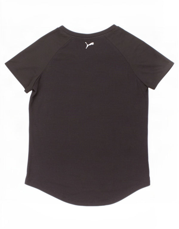 Puma Mädchen T-Shirt mit Grafik, 12–13 Jahre, Größe L, Schwarz, Polyester