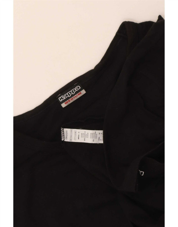 Kappa Herren T-Shirt Top Medium Schwarz Baumwolle