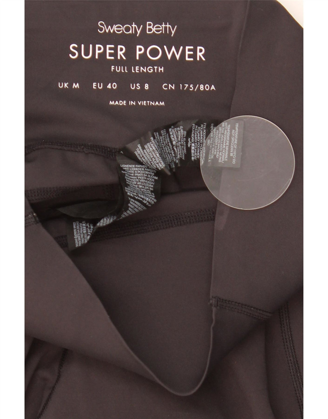 Sweaty Betty Damen Leggings UK 12 Medium Schwarz Polyamid