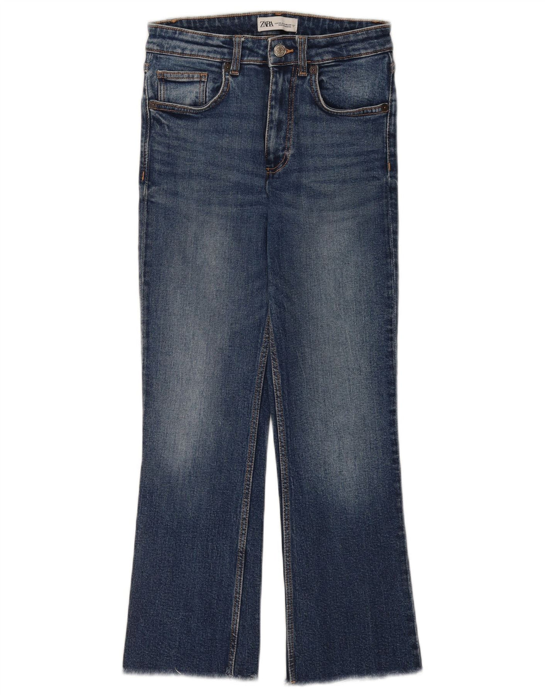 Zara Damen Bootcut Jeans EU 34 2XS W24 L25 Blau