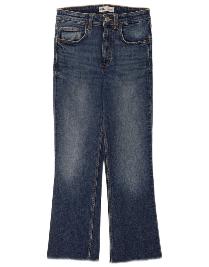 Zara Damen Bootcut Jeans EU 34 2XS W24 L25 Blau