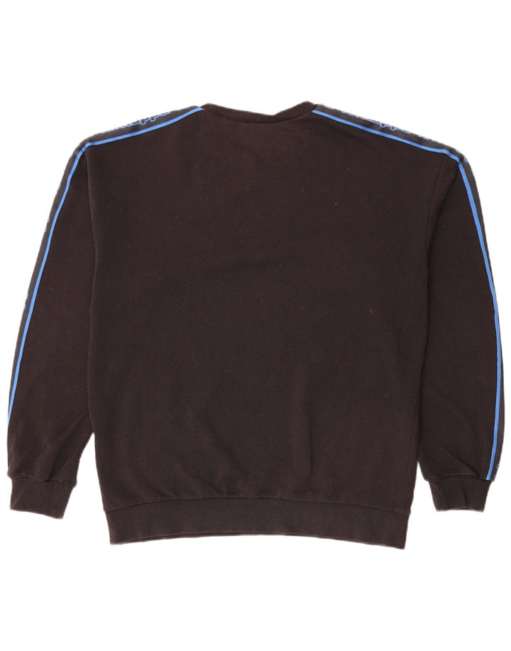 KAPPA Boys Tezenis Graphic Sweatshirt Jumper 15-16 Years Black