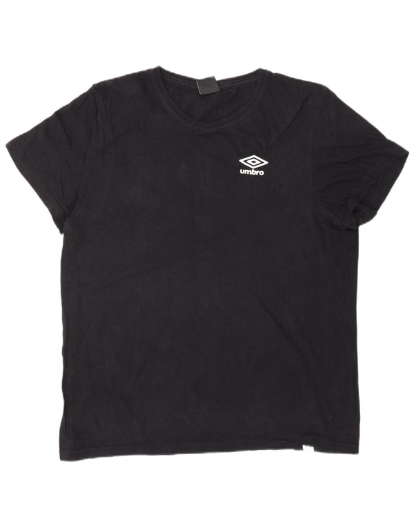 UMBRO Herren T-Shirt Top XL Schwarz Baumwolle