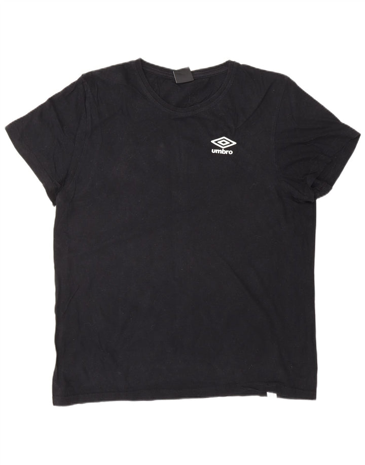 UMBRO Herren T-Shirt Top XL Schwarz Baumwolle