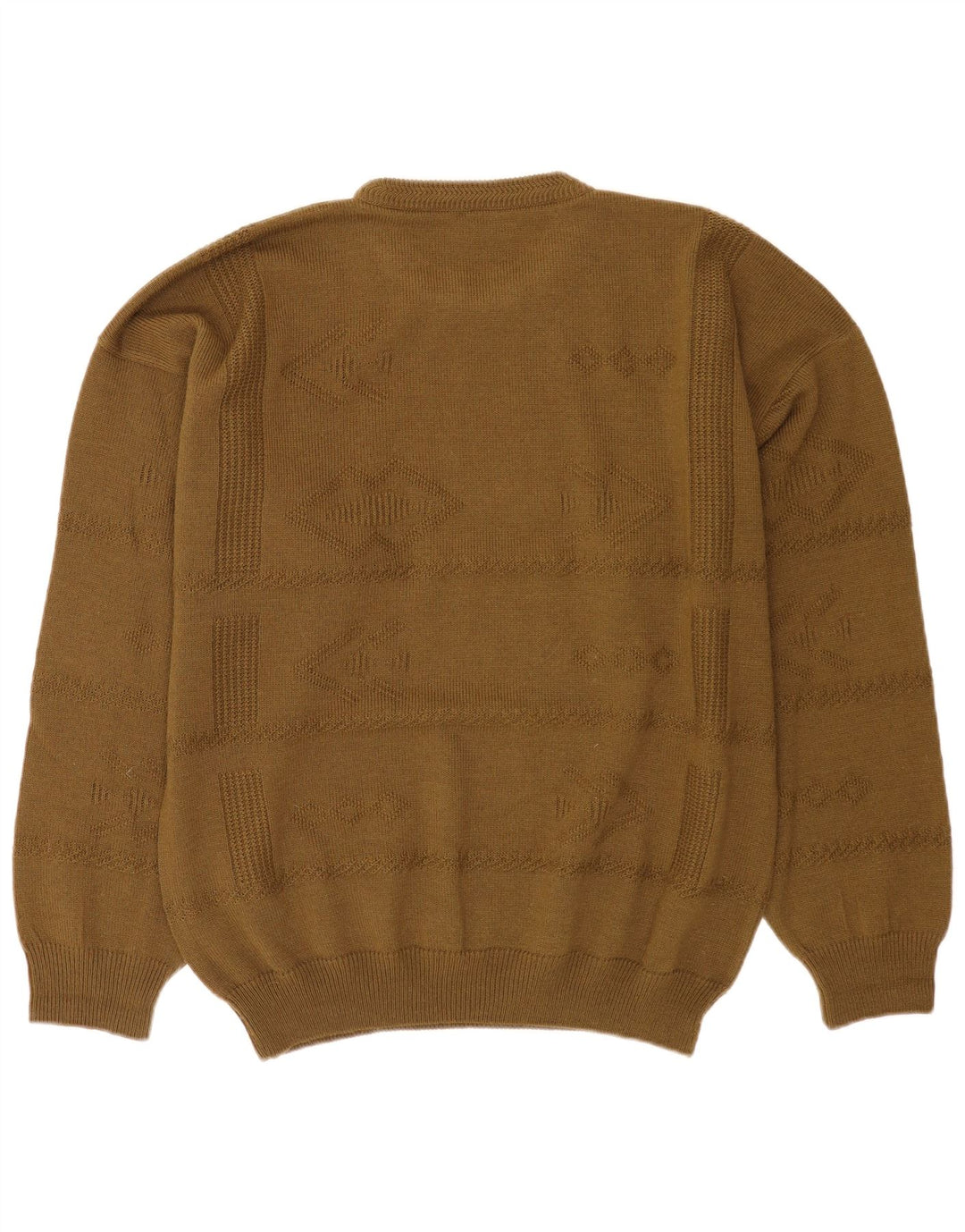 Vintage Herren Rundhalspullover Pullover XL Khaki Wolle