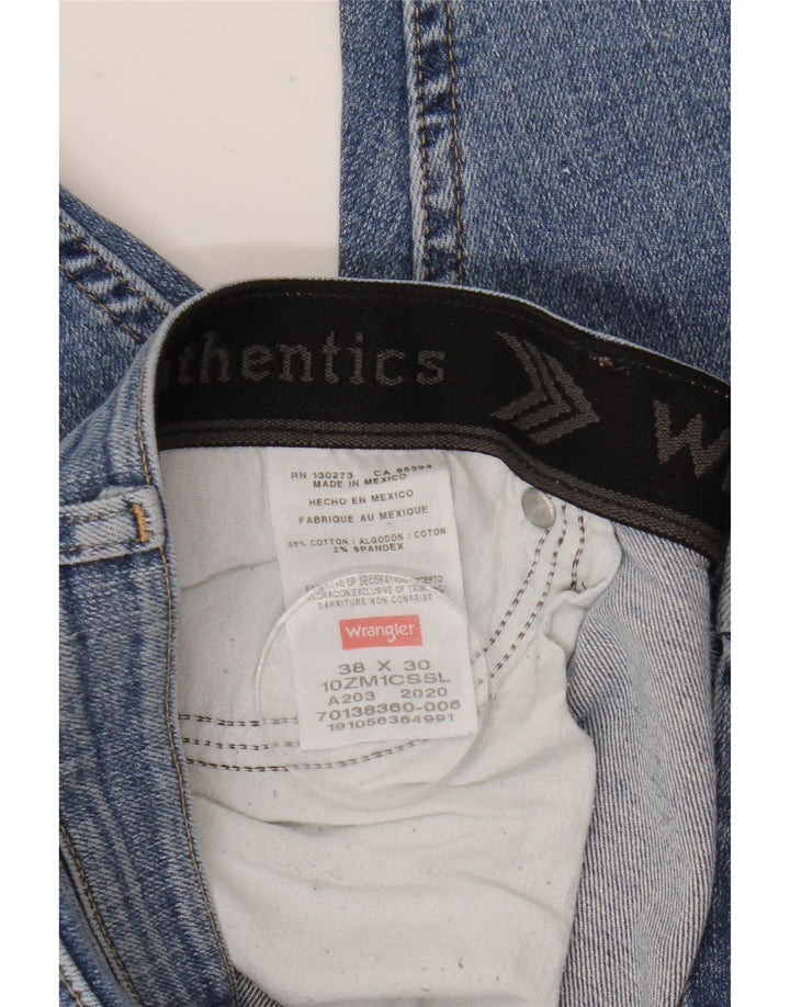 Wrangler Herren Straight Jeans W38 L30 Blaue Baumwolle