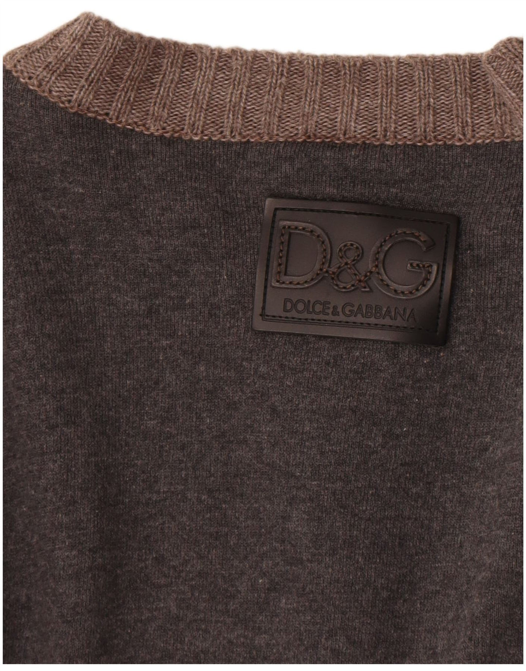 Dolce & Gabbana Herren-Cardigan-Pullover UK 10 Small Graue Colourblock-Baumwolle