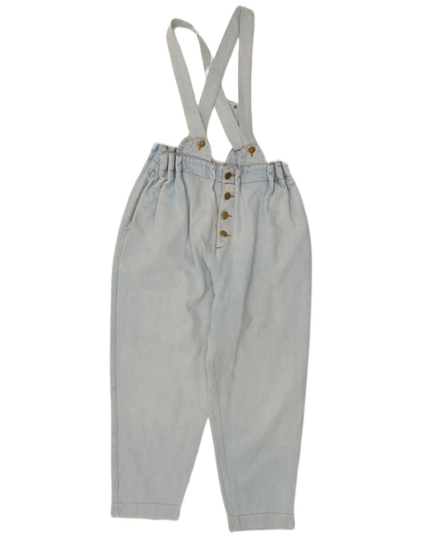 Vintage Damen-Latzhose, verkürzte Jeans, W26, L23, blaue Baumwolle