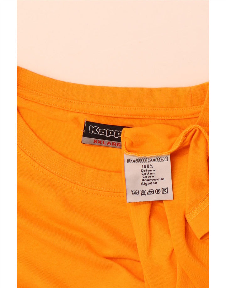 Kappa Herren T-Shirt Top 2XL Orange Baumwolle