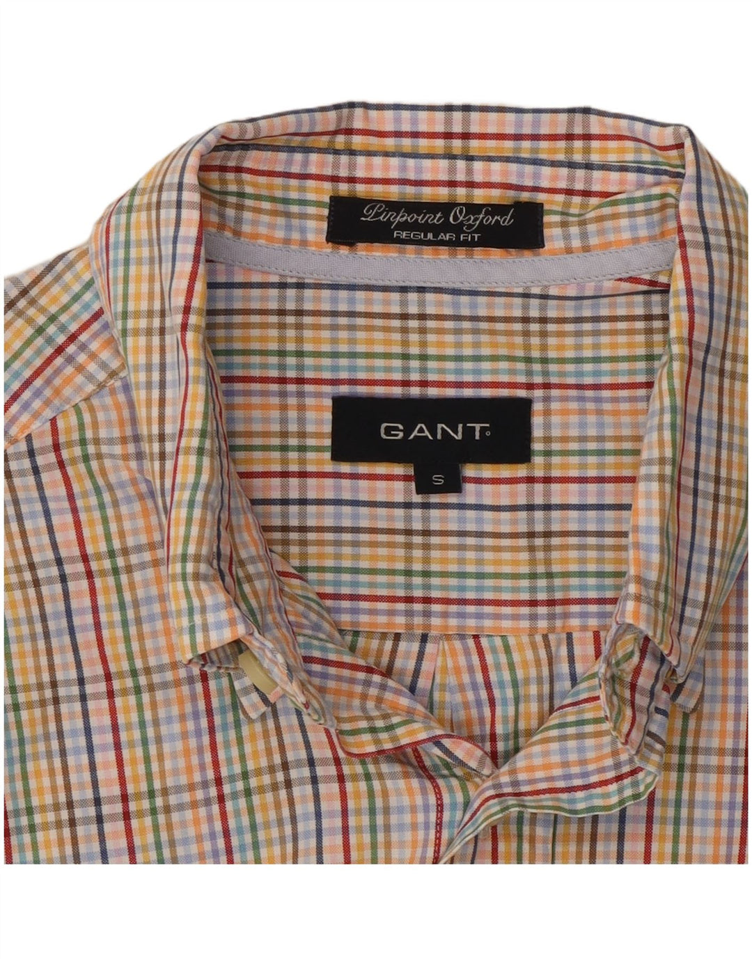 GANT Mens Regular Fit Shirt Small Multicoloured Check Cotton