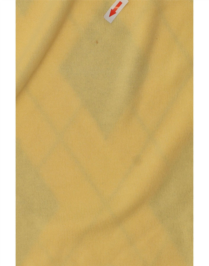 TOMMY HILFIGER Herren-Pullover mit V-Ausschnitt, groß, gelb, Argyle/Diamant
