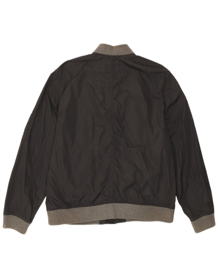 Gap Herren Bomberjacke UK 40 Large Schwarz Nylon