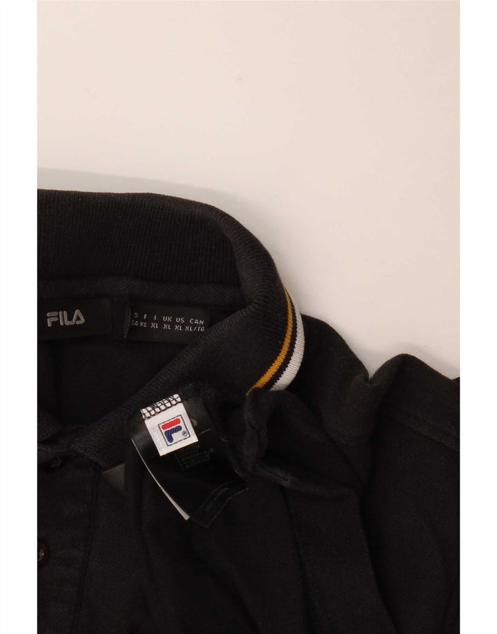 Fila Herren Poloshirt XL Schwarz Baumwolle