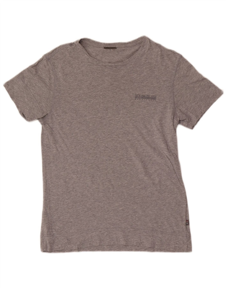Napapijri Herren Geographic T-Shirt Top Small Grau
