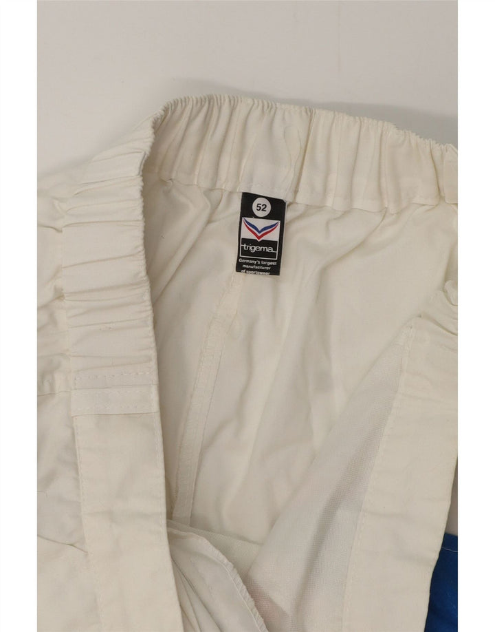 TRIGEMA Herren Chino-Shorts IT 52 XL W36 Weiße geometrische Baumwolle