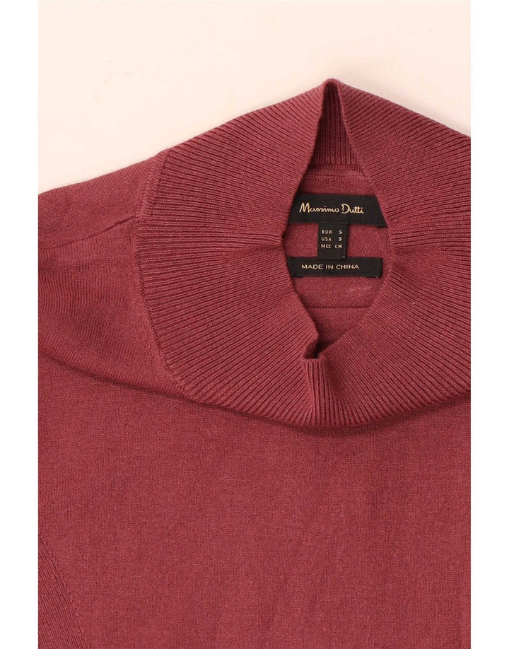Massimo Dutti Damen Bluse Top UK 8 Small Rot